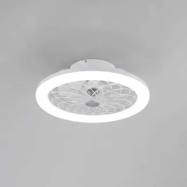 Deckenleuchte mit integriertem Ventilator, schwarz, LED, 40 W, 5500 lm, mit Fernbedienung
