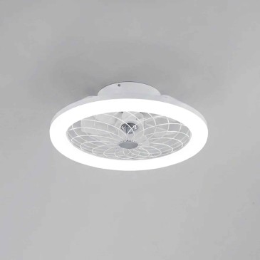PLAFONIERA LED VENTILATORE ETESIA BIANCO 40W 5500LM CCT CON TELECOMANDO RF 49X17CM