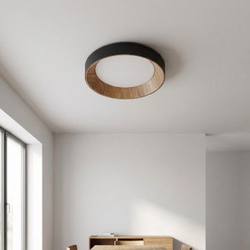 Ambientazione plafoniera led nera
