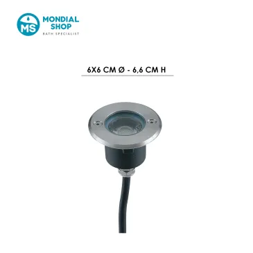 FARO A INCASSO CALPESTABILE LED WALK ACCIAIO TONDO 3W 375LM 4000K IP67 7X6,6CM