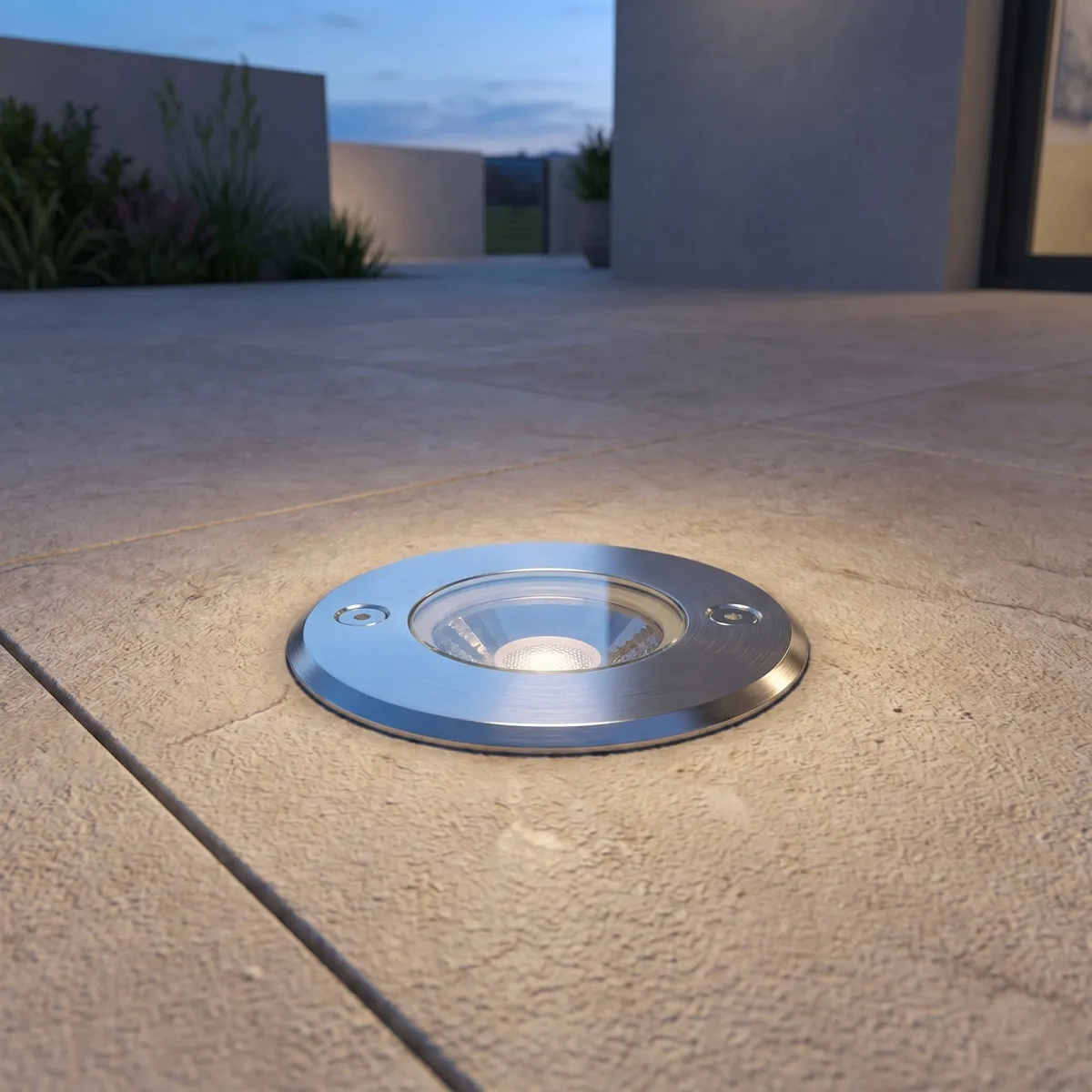 FARO A INCASSO CALPESTABILE LED WALK ACCIAIO TONDO 3W 375LM 4000K IP67 7X6,6CM