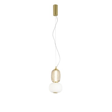 Suspension LED Totem doré 18 W 2000 lm 3000 K 17 x 196,5 cm