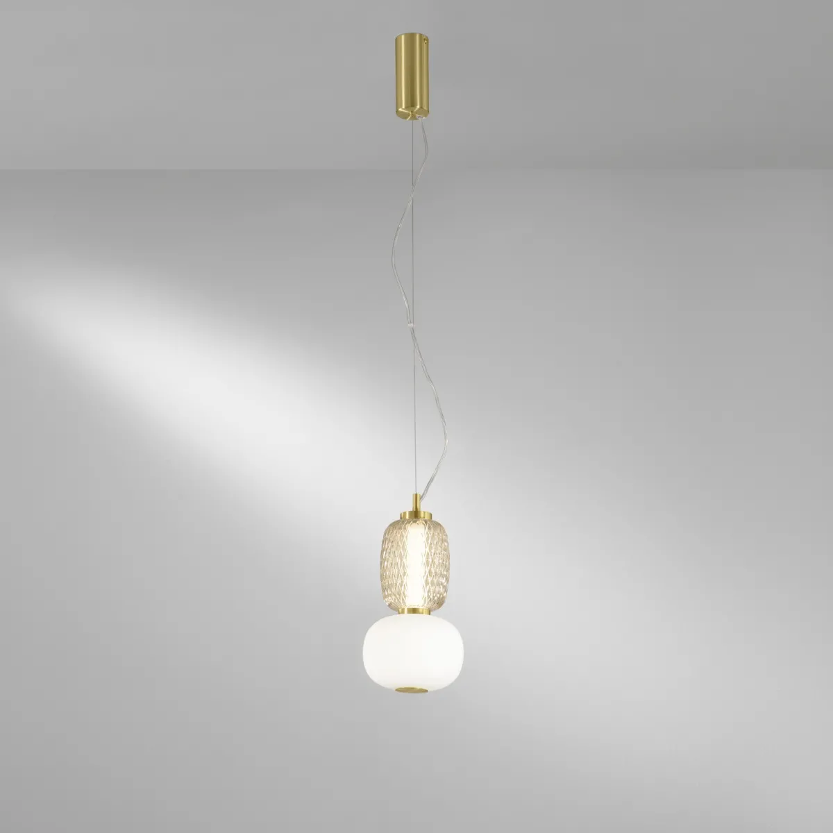 LED-Hängeleuchte „Gold Totem“, 18 W, 2000 lm, 3000 K, 17...