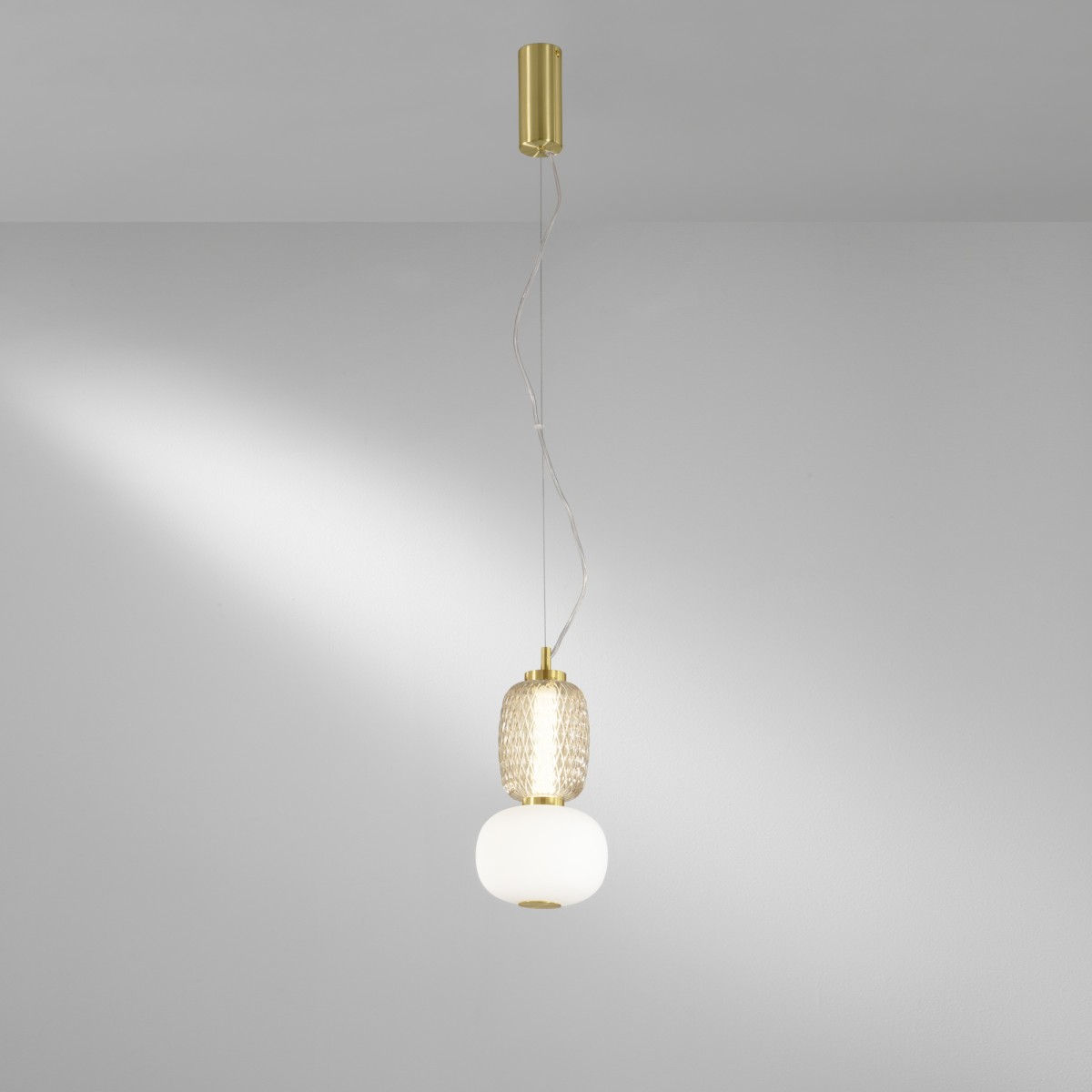 Suspension LED Totem doré 18 W 2000 lm 3000 K 17 x 196,5 cm