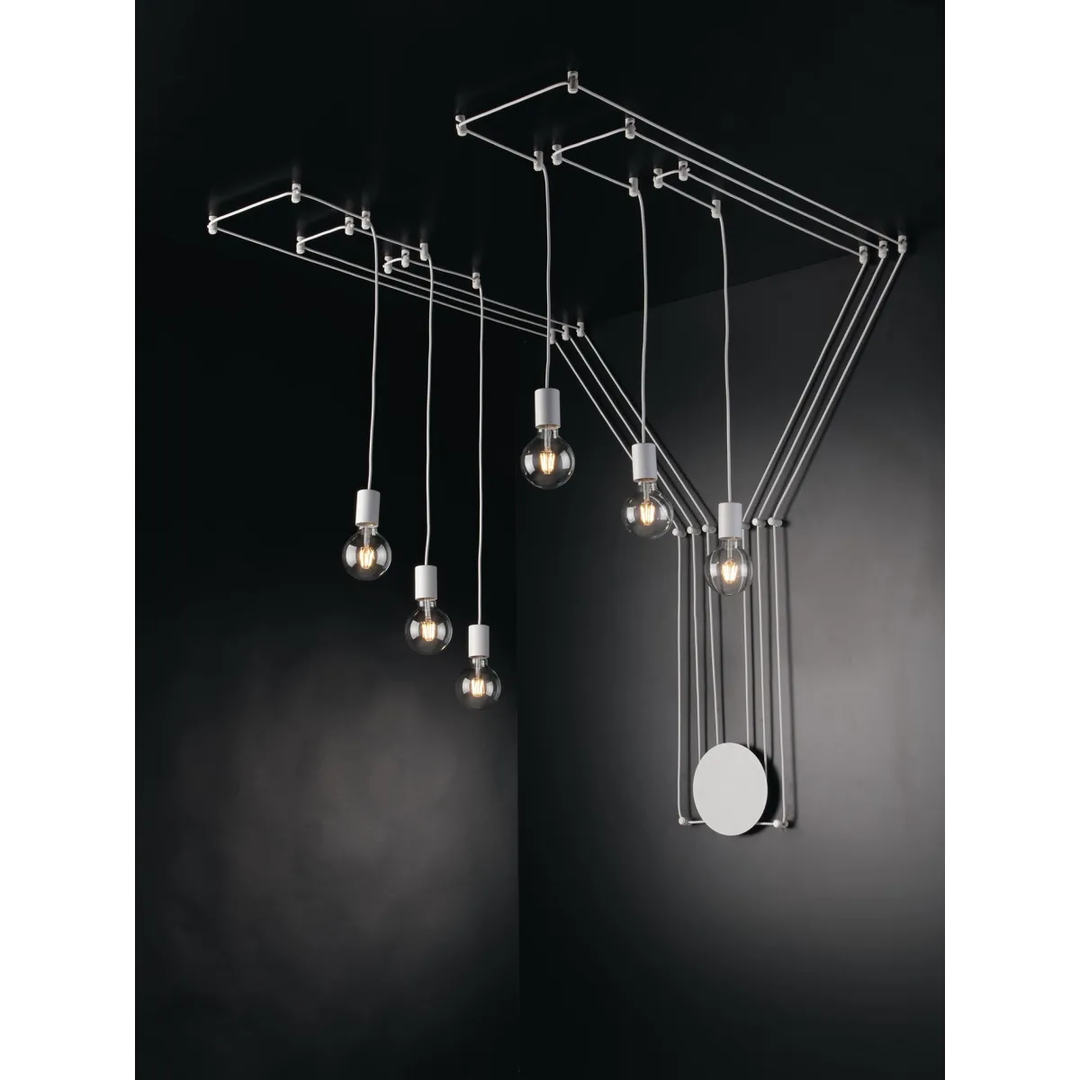 PLAFONIERA HABITAT BIANCA 6XE27 500CM