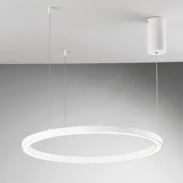 Weiße LED-Hängeleuchte mit...
