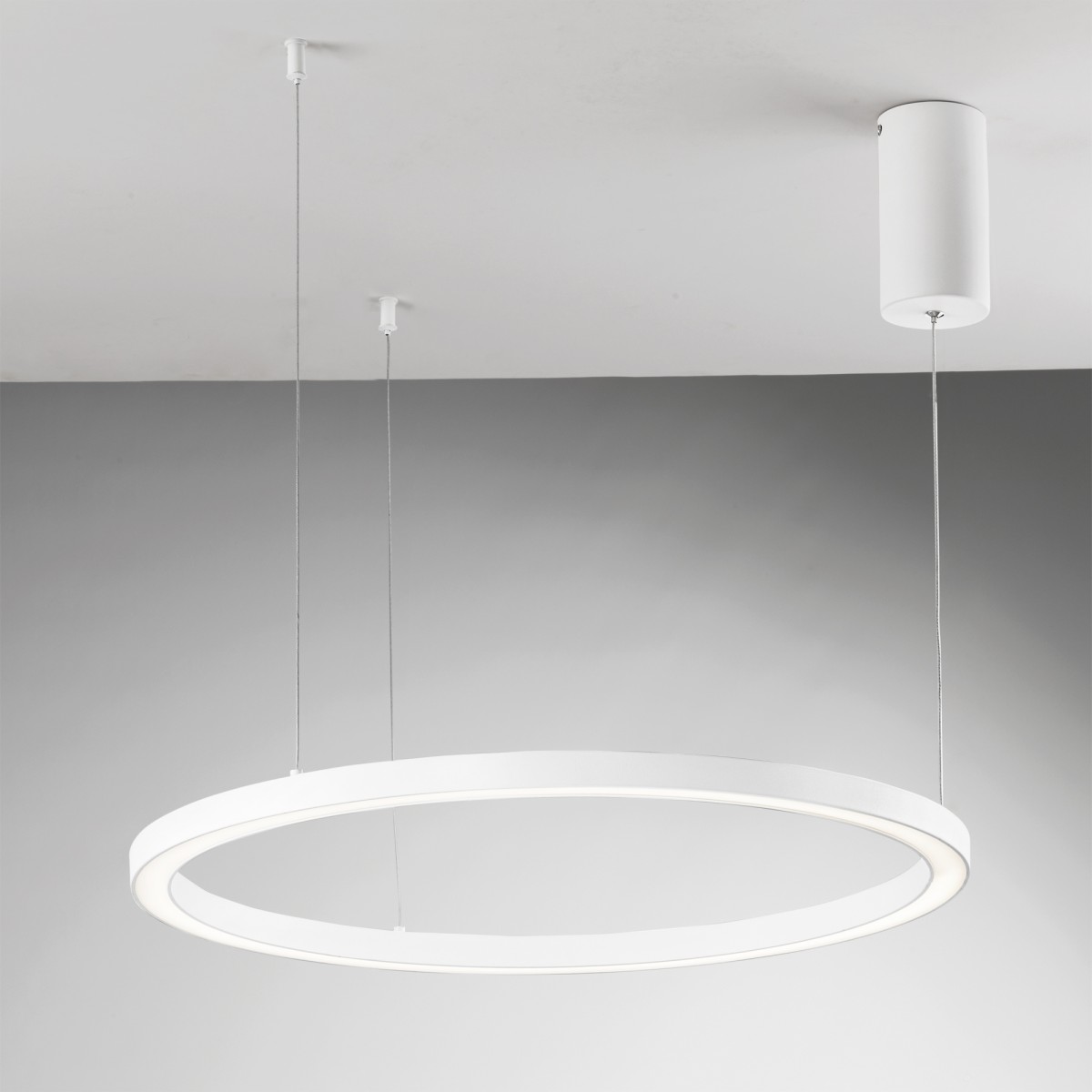 Suspension LED blanche à anneaux 60W 9000LM CCT...