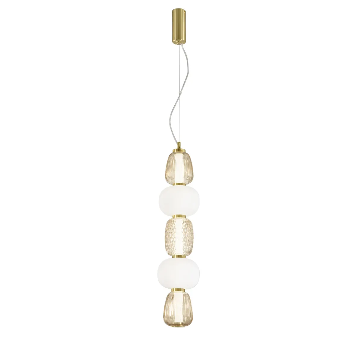 33-W-LED-Pendelleuchte in Gold | Mondialshop