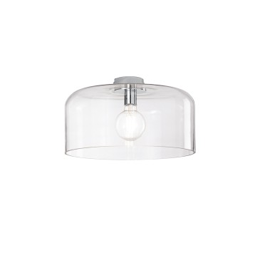 Plafonnier transparent GIBUS 1XE27 40X40X23CM