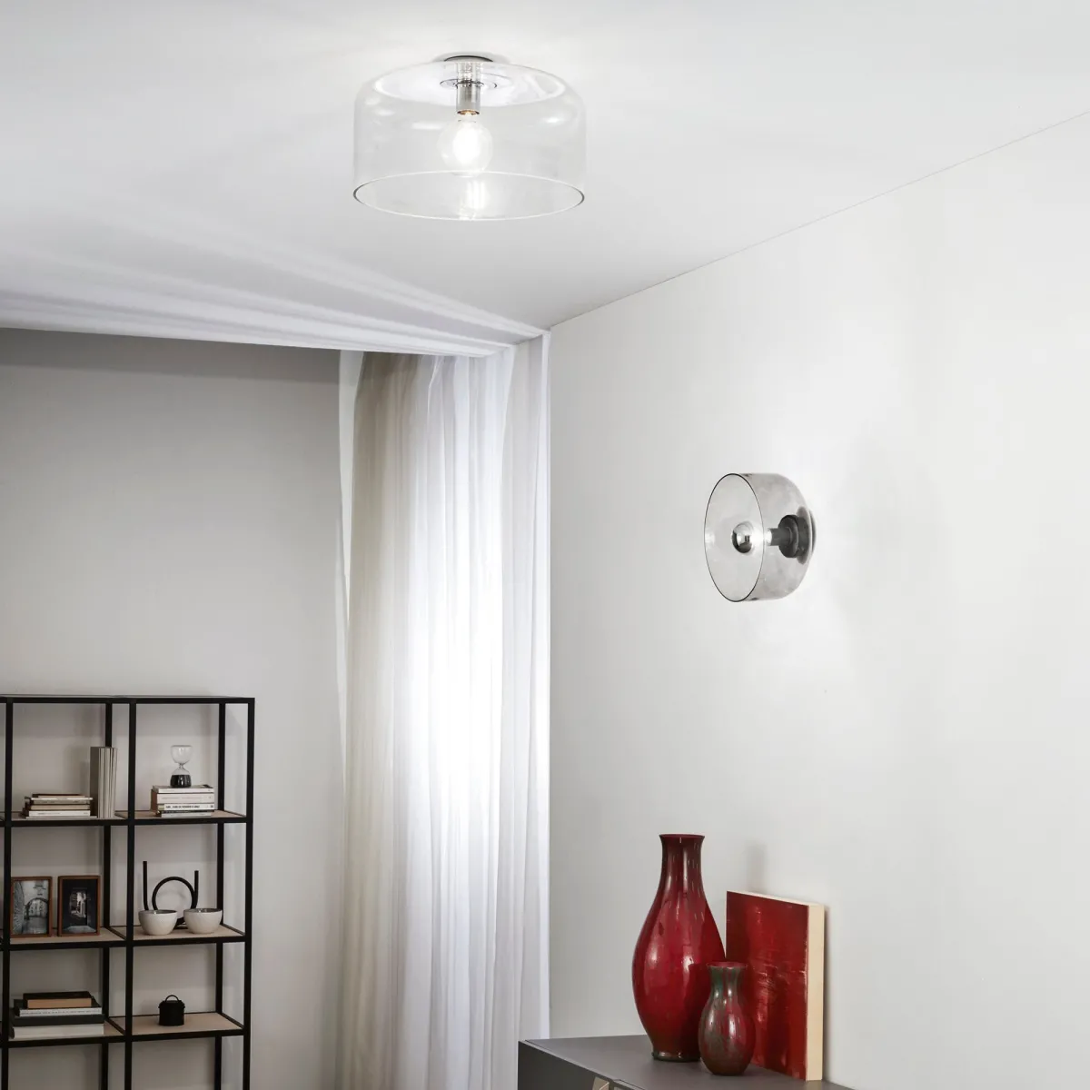 GIBUS Transparente Deckenleuchte 1xE27 40x40x23cm
