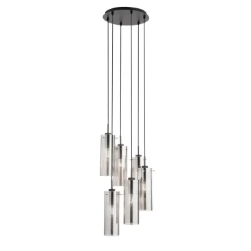 Suspension MAGIC NOIR/FUMÉ 6XE27 35X35X150CM