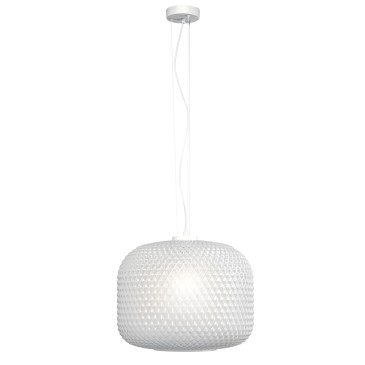 Suspension sphérique blanche Ashford 1XE27 40X150CM