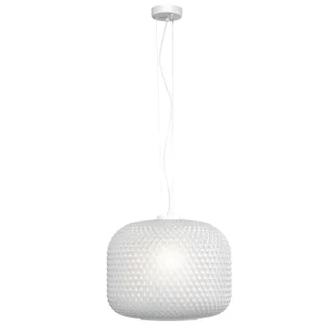 Suspension sphérique blanche Ashford 1XE27 40X150CM