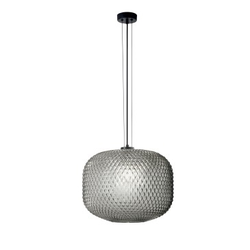 SOSPENSIONE ASHFORD SFERICA FUME' 1XE27 40X150CM