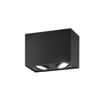 Plafonnier carré noir Town 2 x GU10 17,8 x 9,6 x 12,5 cm