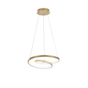 LED-Pendelleuchte in Goldoptik, 30 W, 4000 lm, Farbtemperatur 40 x 6,5 x 150 cm