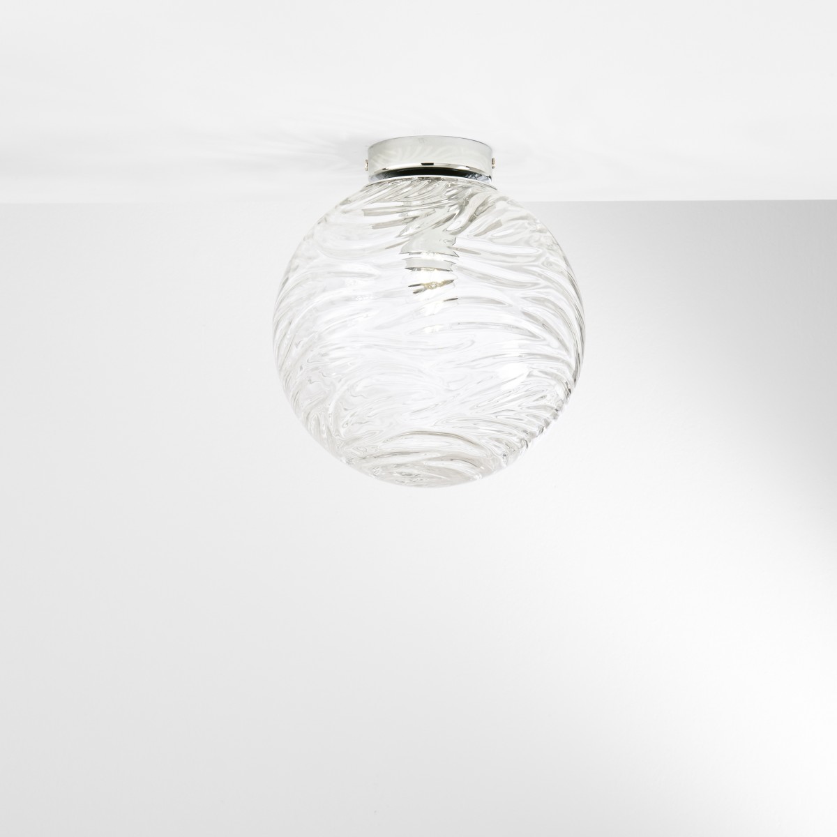 Plafonnier transparent NEREIDE 1XE27 25X25CM