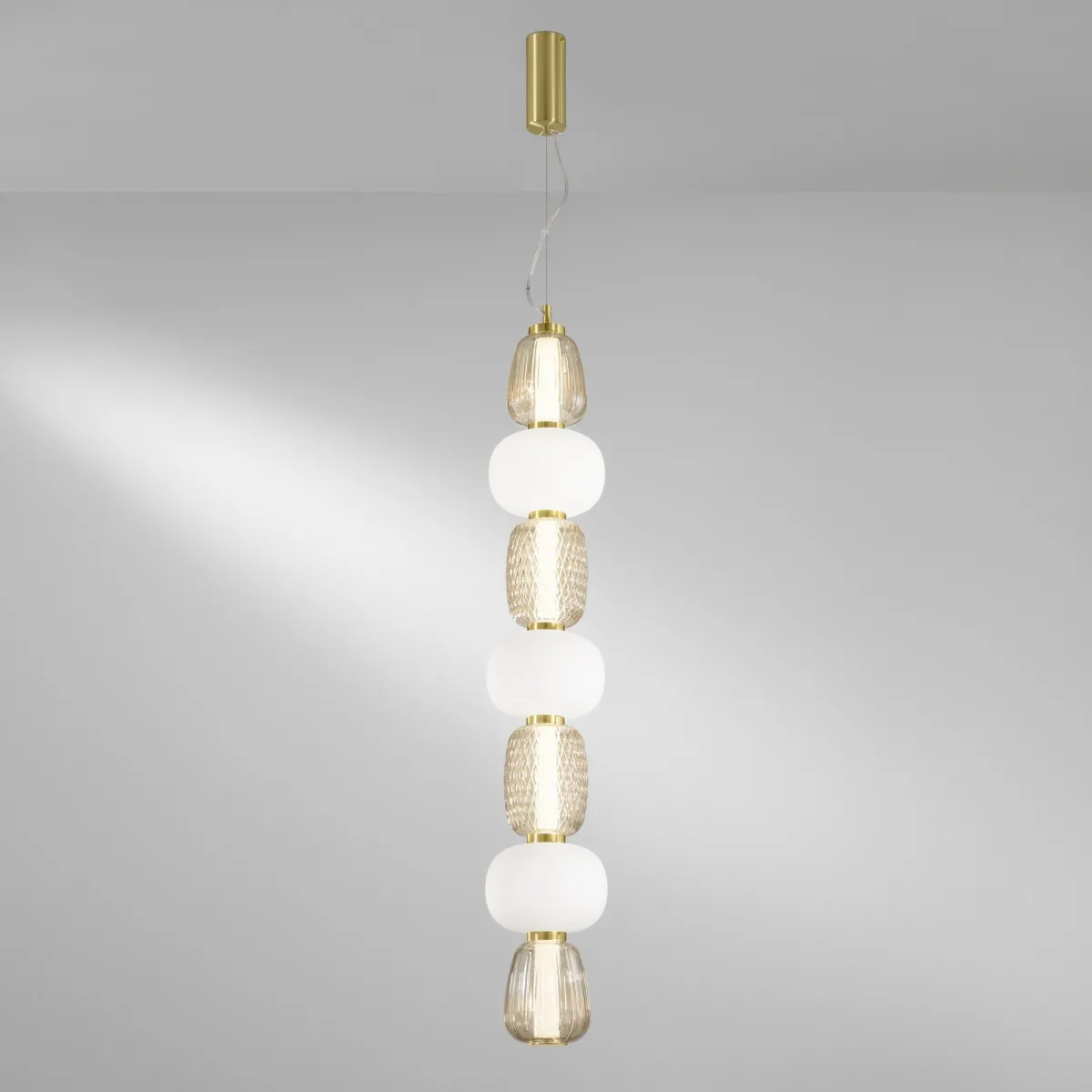 Hängende LED-Totemleuchte Gold 42W 4500LM 3000K 17X163CM