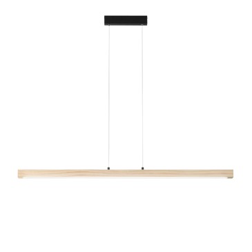 SOSPENSIONE LED JOSEPH LEGNO 22W 2750LM CCT 125X4,5X150CM