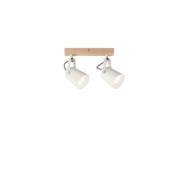 APPLIQUE EDA BIANCA/LEGNO 2XE14 26,7X6X16,7CM