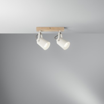 Projecteur en béton et bois...