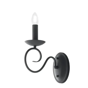 APPLIQUE BEATRICE ANTRACITE 1XE14 11X20X25CM