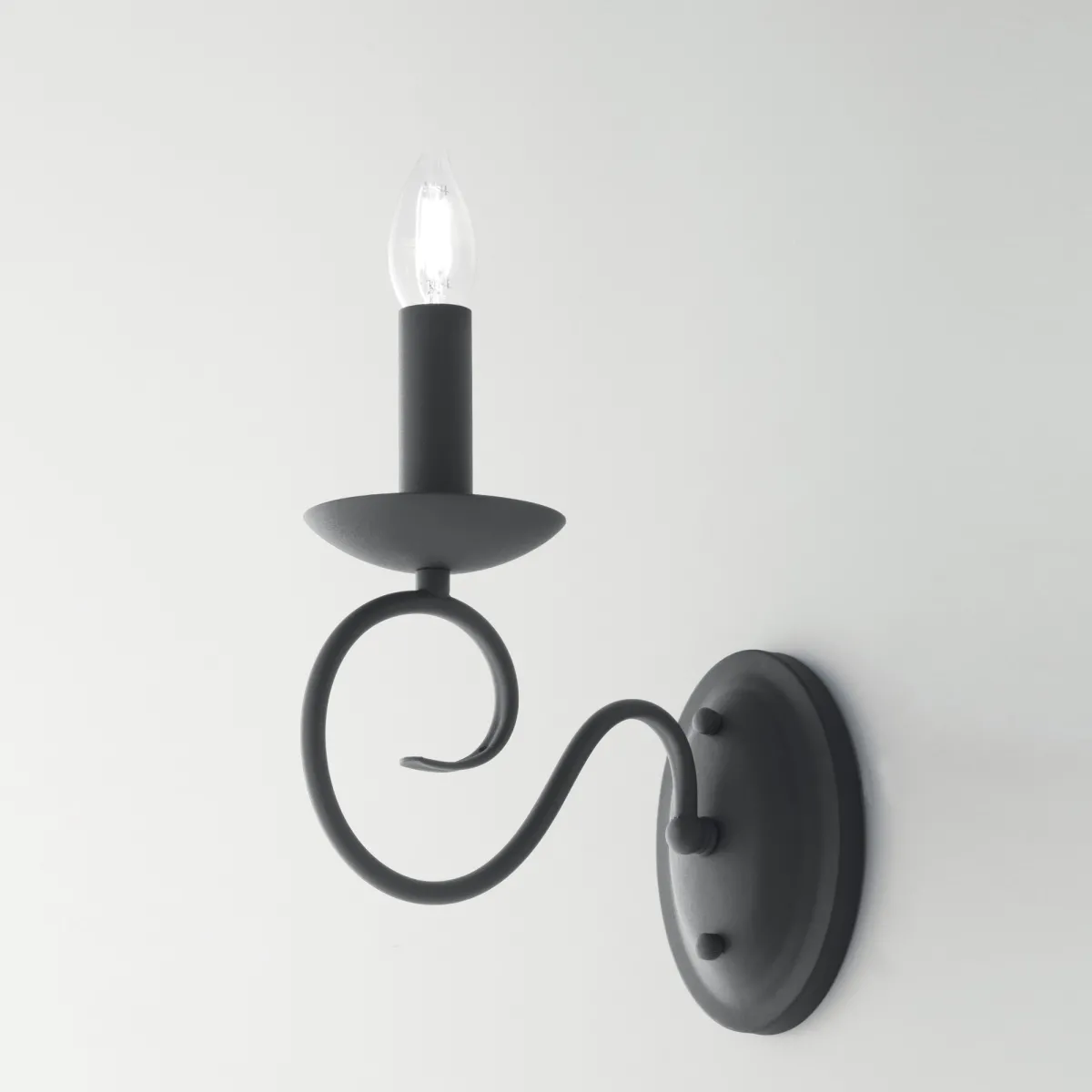 Moderne anthrazitfarbene E14-Wandleuchte | Mondialshop