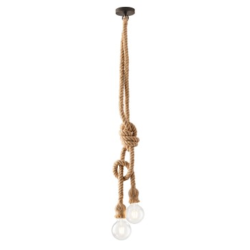 Aufhängeseil aus Hanf 2xE27 150 cm