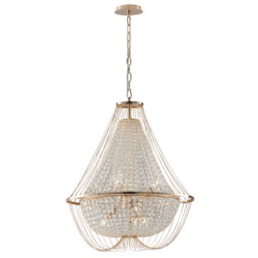 SUSPENSION VIENNE OR 6XE14 60X120CM