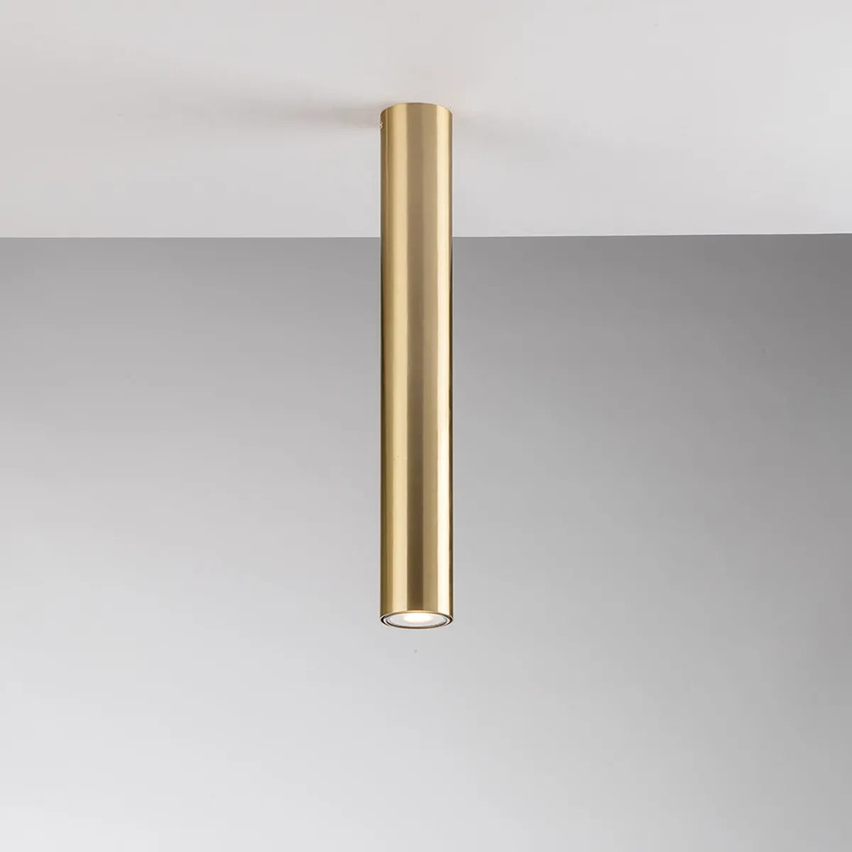 PLAFONIERA FLUKE TONDA ORO 1XGU10 5,5X5,5X40CM