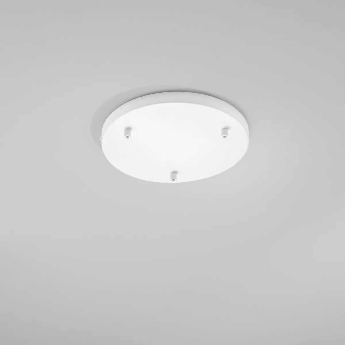 Weißer runder Rahmen mit 3 Löchern, 32 x 4,1 cm