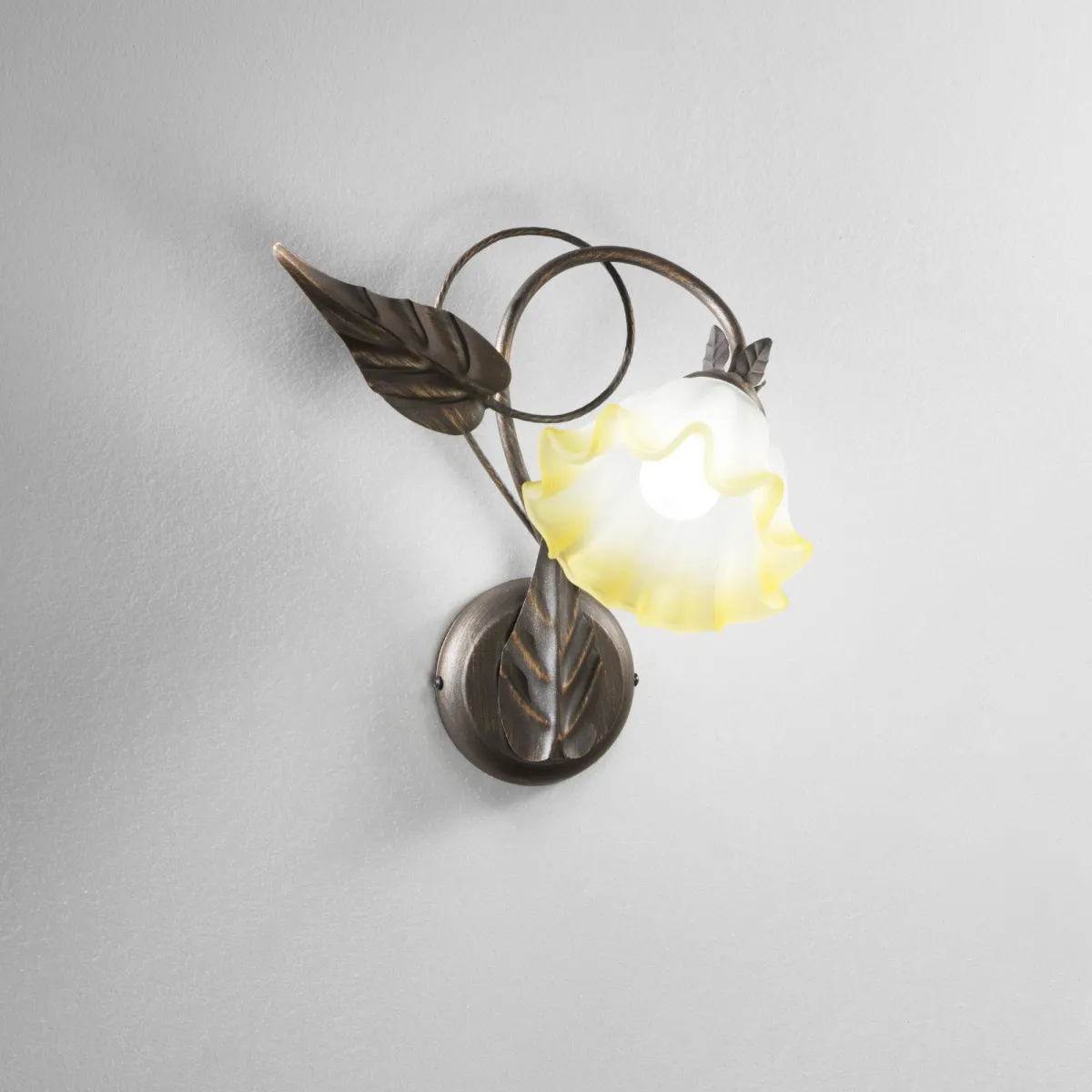 APPLIQUE TRISTANO MARRONE 1XE14 16X28X35CM