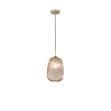 Suspension en verre ambré Duke 1XE27 D21X200CM