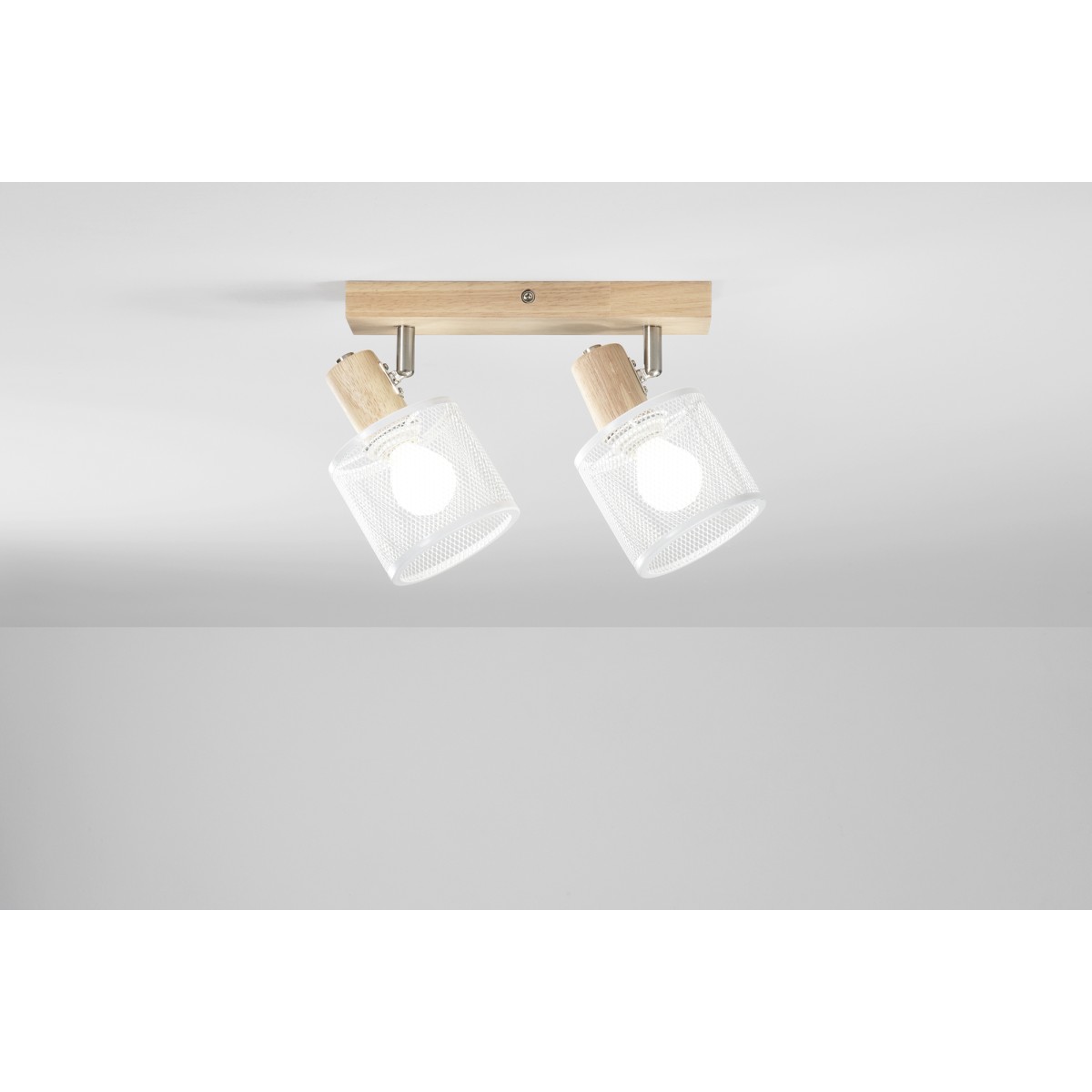 Moderne Wandleuchte mit Holzstrahler | Mondialshop