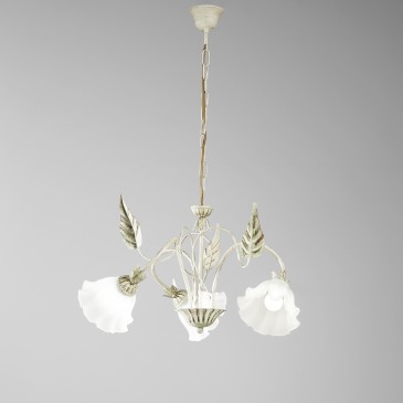 LAMPADARIO ISOTTA AVORIO...