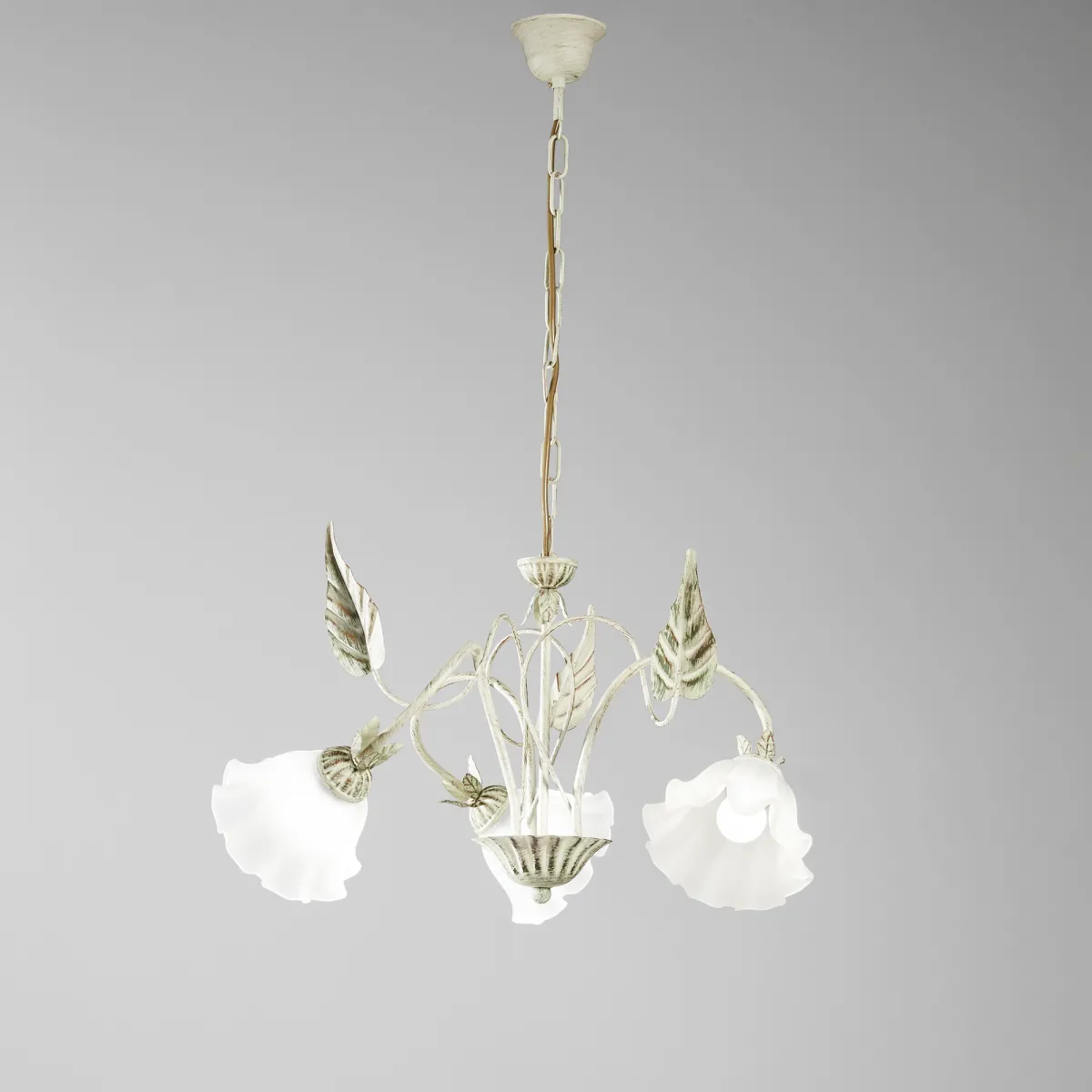 Lustre Isotto ivoire 3XE14 60X80CM