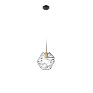 Suspension KIKO noir/or 1XE27 25x25x150cm