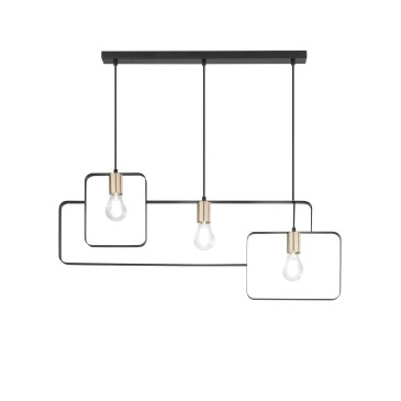 SMITH SCHWARZ/GOLD FAHRWERK 3XE27 88,5X150CM