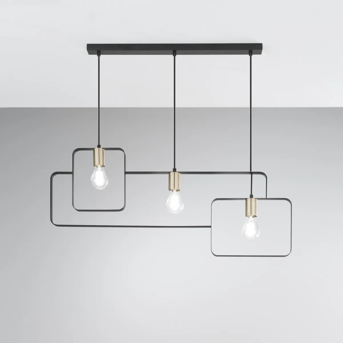SMITH SCHWARZ/GOLD FAHRWERK 3XE27 88,5X150CM