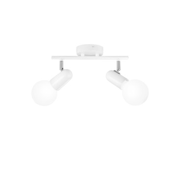Verstellbarer weißer oder schwarzer Strahler, 2xE27 | Mondialshop
