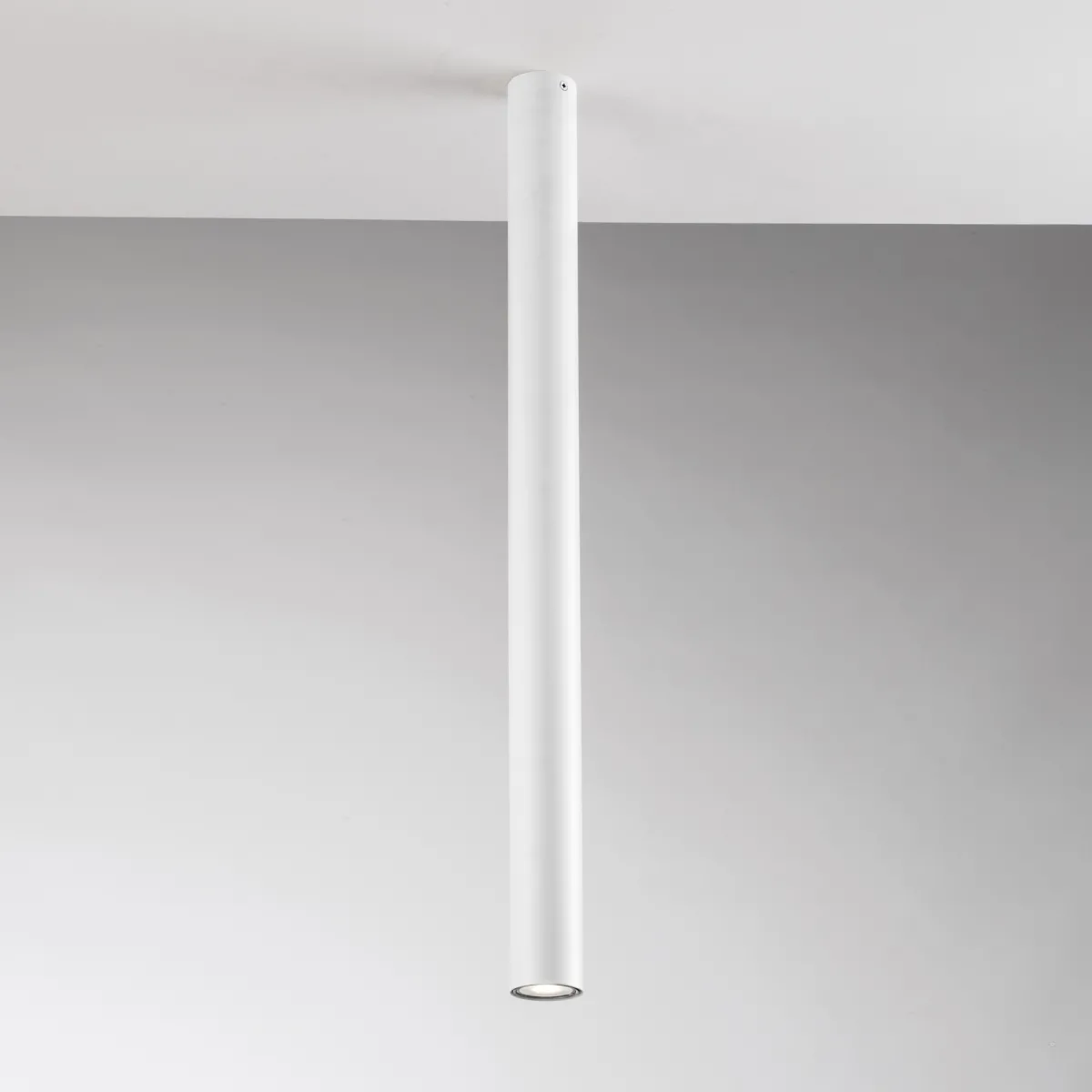Plafonnier rond blanc Fluke 1xGU10 5,5 x 5,5 x 75 cm