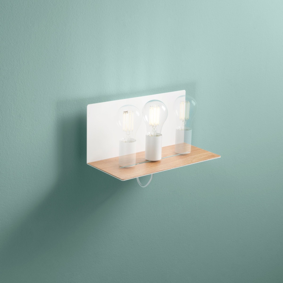 Applique murale avec étagère et port USB 2A | Mondialshop