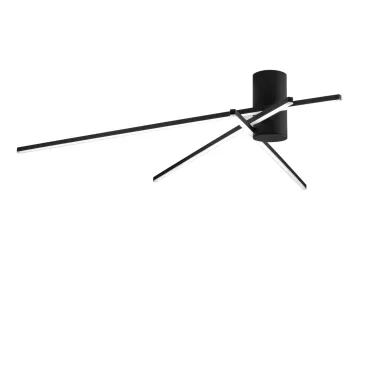 SHANGHAI LED-Deckenleuchte, schwarz, 27 W, 3750 lm, 3000 K, 92 x 100 x 14,5 cm