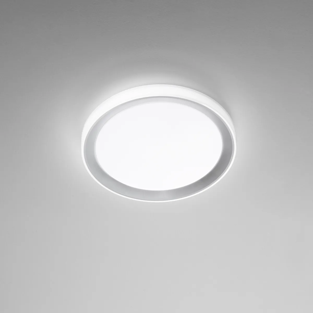 Plafonnier LED néon rond blanc/argenté 40W 5200LM CCT...