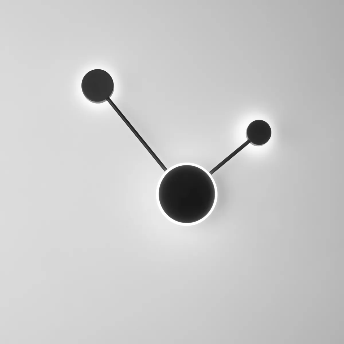 Schwarze Ether-LED-Deckenleuchte, 10 W, 1380 lm,...