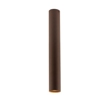 FLUKE Runde Corten-Deckenleuchte 1xGU10 5,5x5,5x40cm