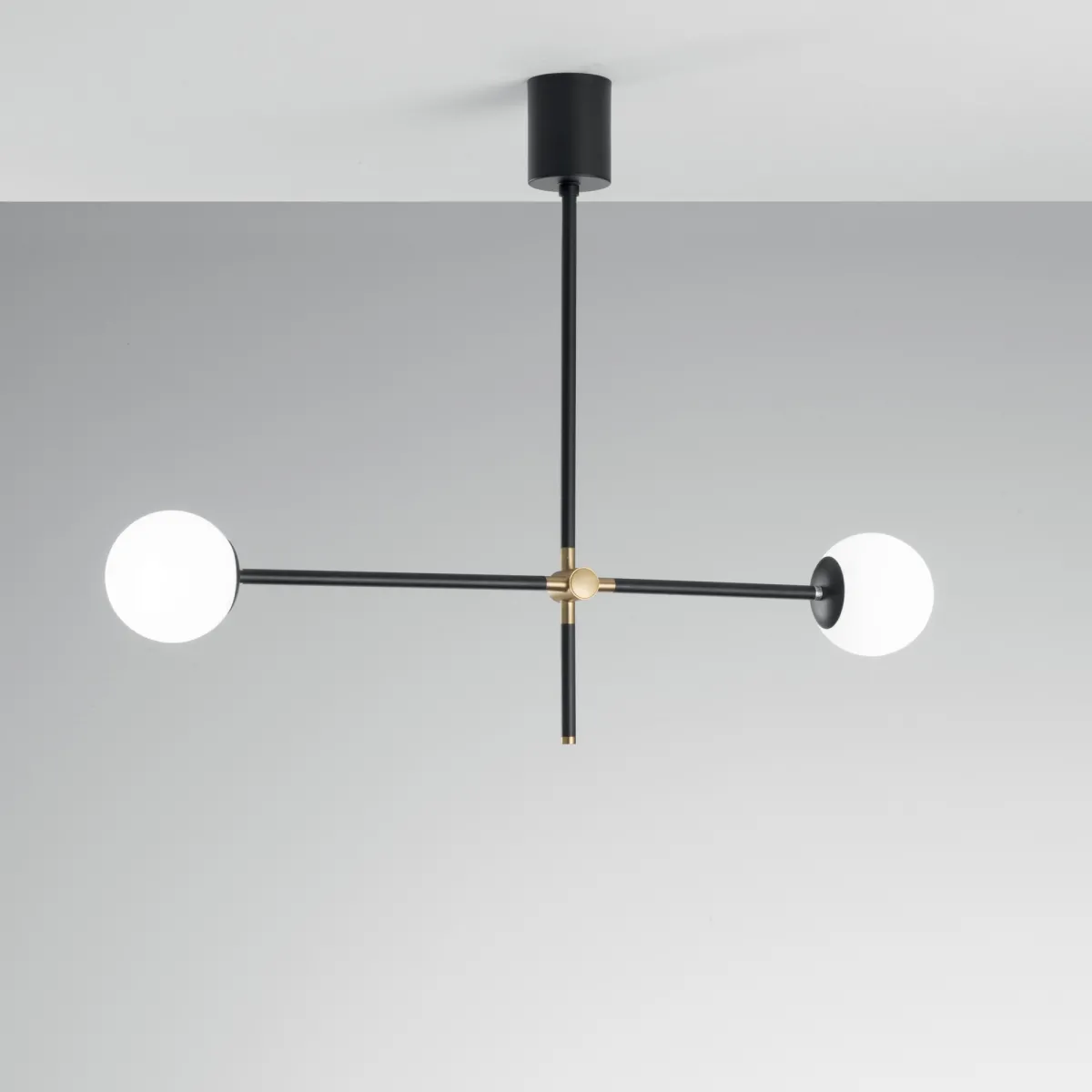 SUSPENSION ANTITESI NOIR/OR 2XE14 91X18X73,6CM
