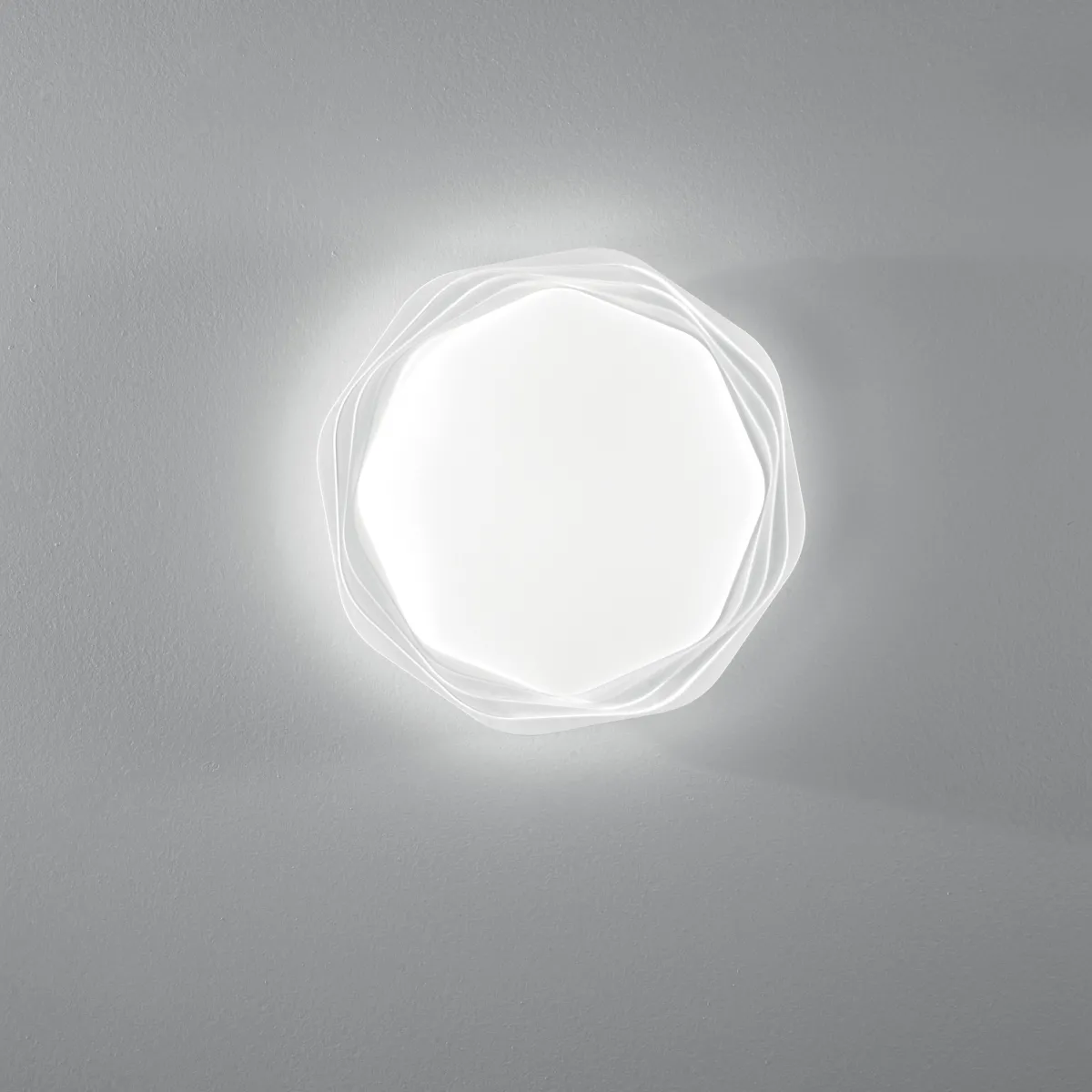 Plafonnier LED blanc marguerite 24W 2460LM CCT 42X42X8,5CM