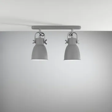 Moderner grauer Strahler 2xE27