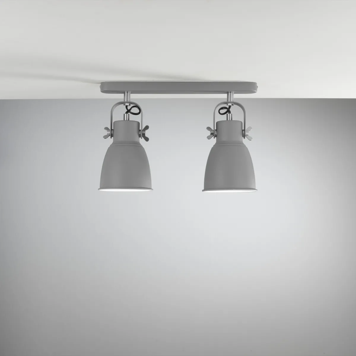 APPLIQUE LEGEND GRIGIA/NICKEL 2XE27 36X16X17,5CM